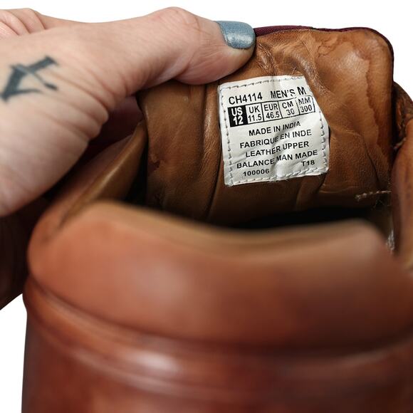 Men's Brown Leather Rockport ProWalker 7100 Laceup Sneaker - Size 12 - Picture 4 of 15